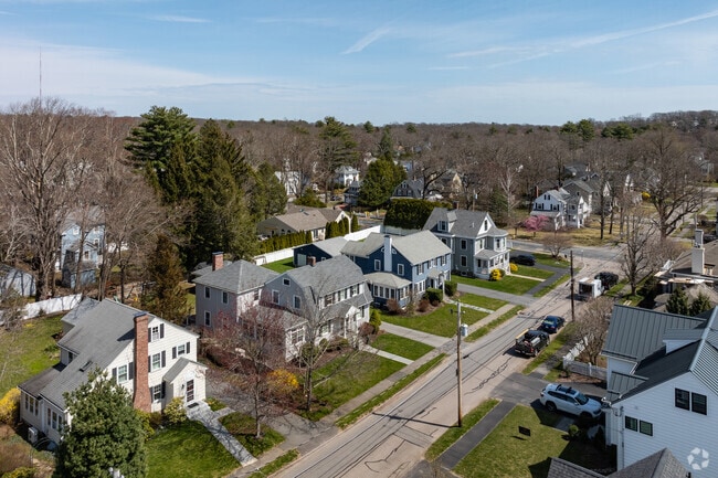 Many classic and updated home styles are found on the streets of Needham.