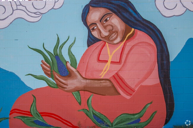 Beautiful murals are sprawled throughout the campus of the Roskruge Bilingual Magnet K-8 School.