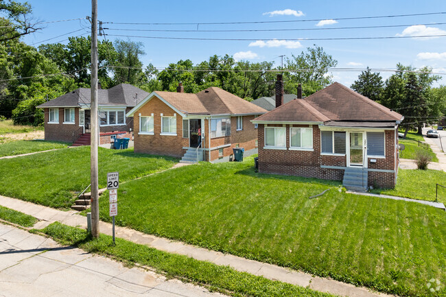 Brick single family homes can be found in the Pagedale neighborhood.