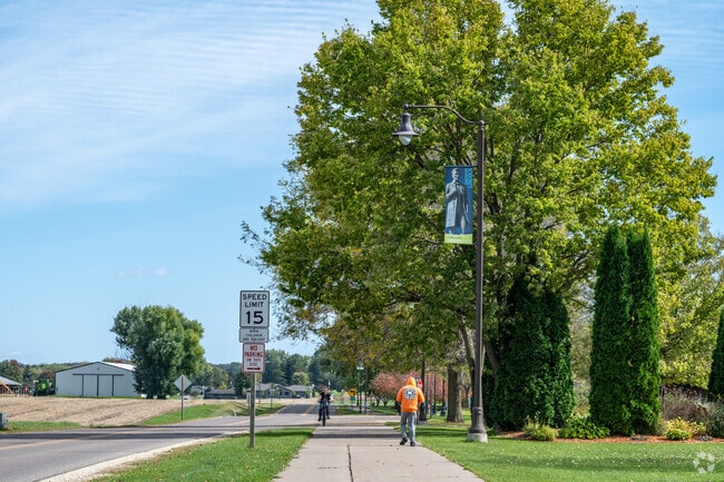 Locals enjoy a scenic stroll through Soldiers Walk Memorial Park in Arcadia.