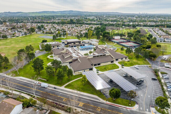 An Elevated View of Venado Middle School in Irvine.