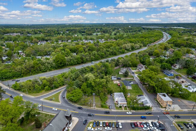 Aerial of Route 295 ramp that will lead you to Lawnside.