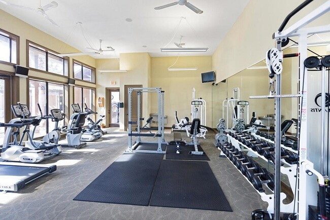 Enjoy exercising in the well-appointed gym.