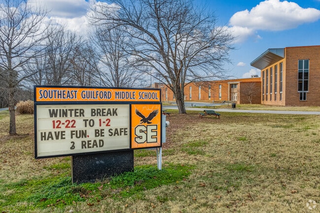 Southeast Guilford Middle School serves over 800 students.