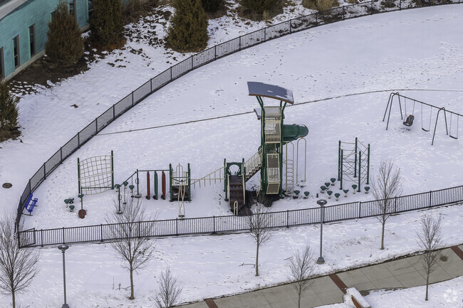 The playground at John F. Kennedy Elementary School in Holbrook, MA.