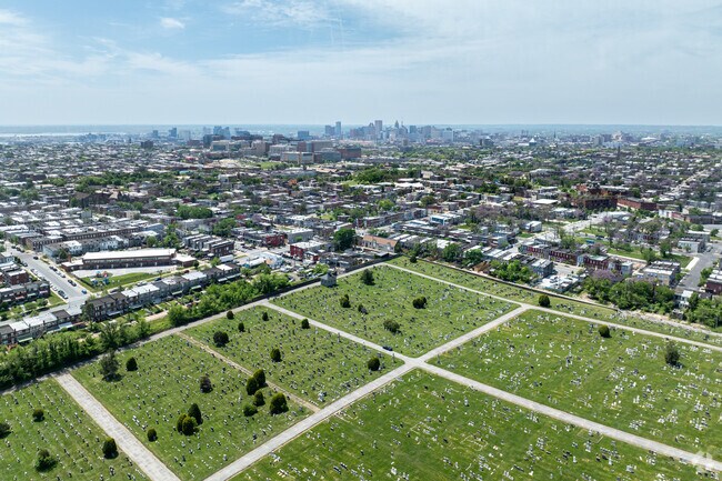 Oliver is situated between Greenmount Cemetery and Downtown Baltimore.