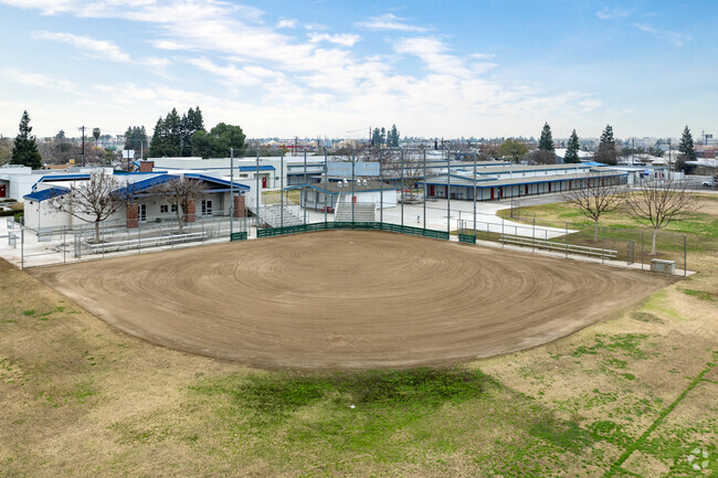 A baseball field at Pinedale Elementary School in Fresno.