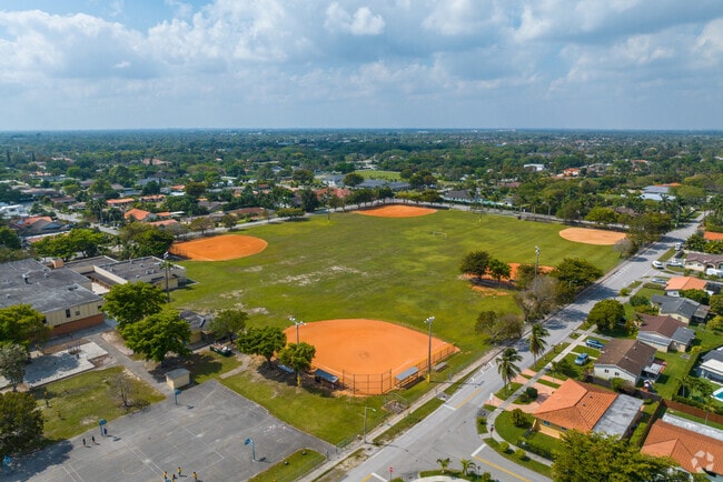 Aerial View of Glades Middle School Baseball Fields.