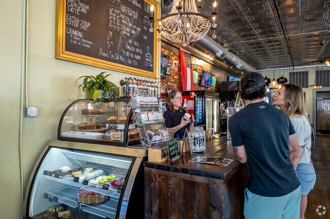 Metro Coffee House and Pub on Broad Street serves premium coffee and mixed spirits.