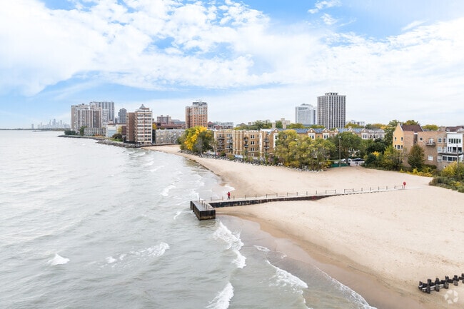 North Shore Beach Park is located on the north side of Chicago near Loyola University.