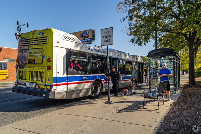 Saint Ben's commuters can access the CTA bus on Western Ave.