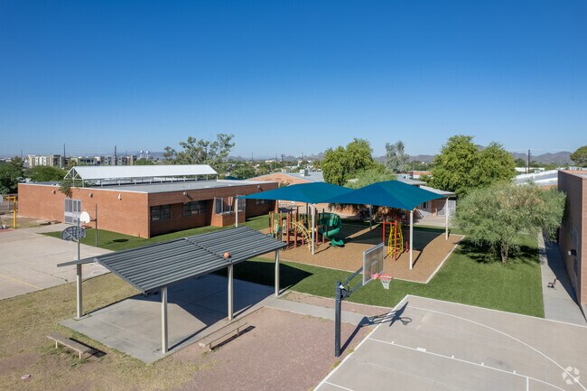 Holladay Magnet School has a covered playground for students.