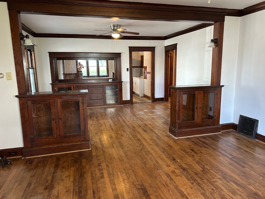 Built Ins Living and Dining Area