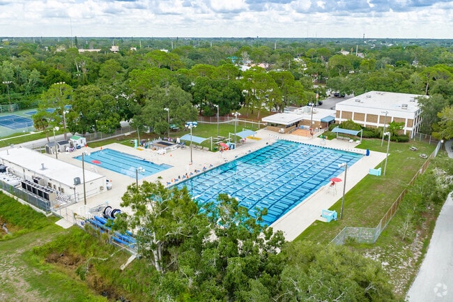Arlington Park features an Olympic-sized pool.