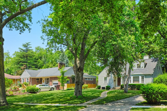 Wide sidewalks and ample front lawns make South Park a great neighborhood for a walk.