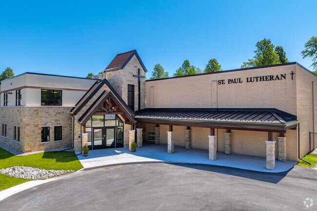 The entry of St. Paul Lutheran School.