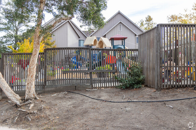 There is a large play area at Peter Pan Academy in Alameda.