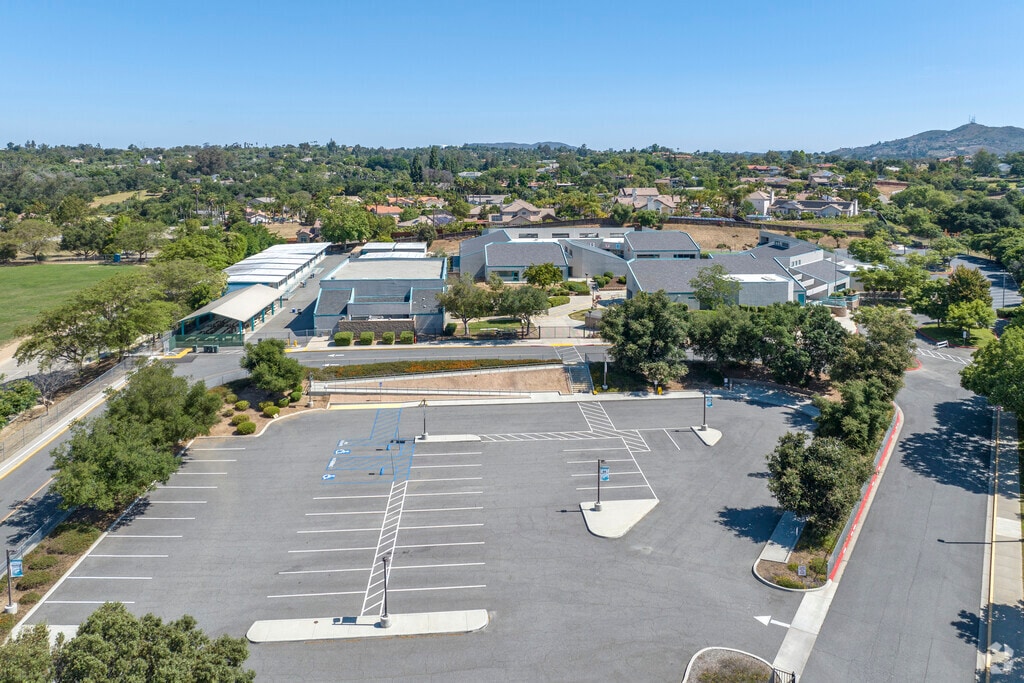 An elevated view of the Live Oak Elementary School in Fallbrook.
