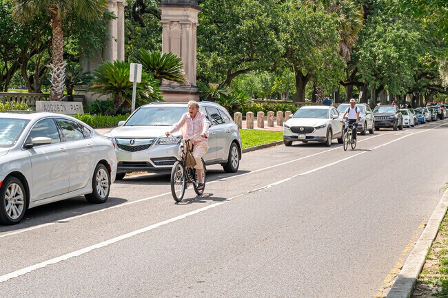 Dedicated bike lanes are common in Audubon.