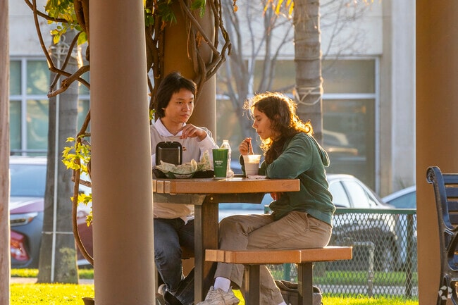 Spend time with your friends at the Village Square.