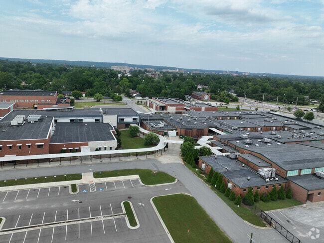 Aerial view toward the front of Murphey Middle Charter School in Augusta, GA.