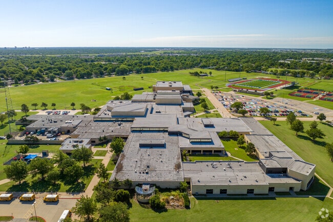 Wichita Northwest High School is surrounded by lots of green space.