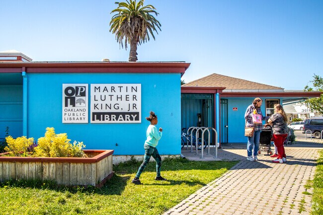 The MLK, Jr. branch of the Oakland Public Library hosts many events for kids in Hegenberger.
