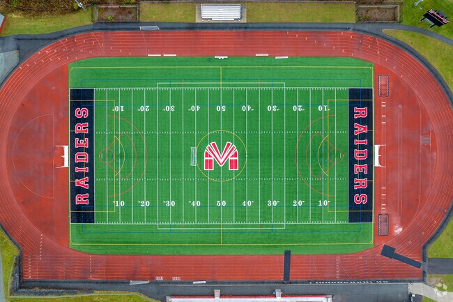 Mechanicville Elementary School is also home to the Raiders football field.