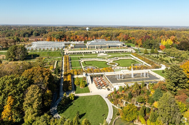 At over 1100 acres, Longwood Gardens is the largest botanical garden in the US.