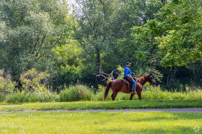 South of Oak Grove, Rum River Central Regional Park has rustic trails for horseback riding.