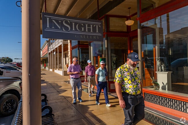 In addition to shops, Fredericksburg has galleries with works from local artists.