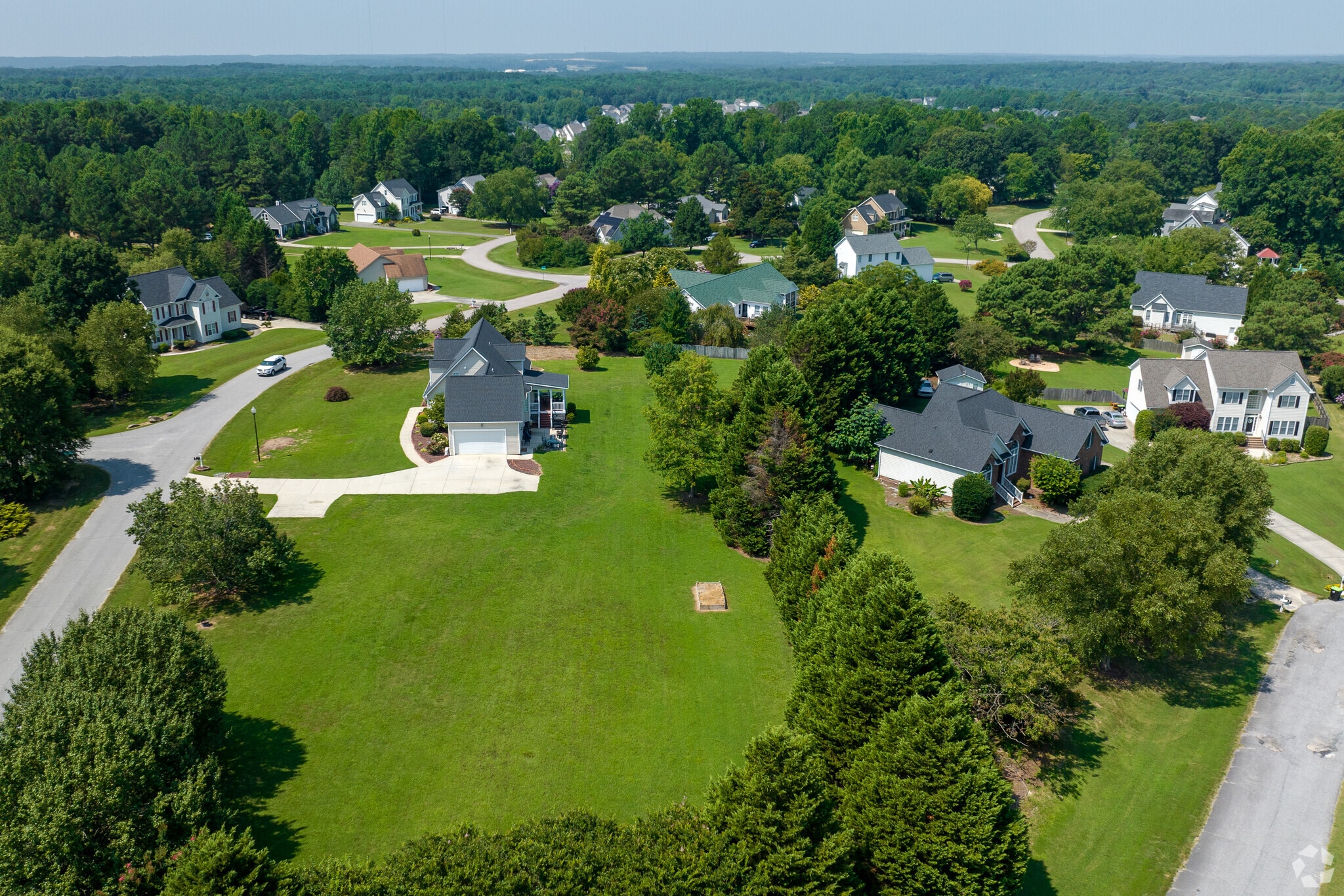 Large lots amid established trees are available in Shotwell.