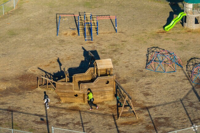 Pirate ship at the playground at the Billy Hunter Rec Center in Hazel Green Alabama.