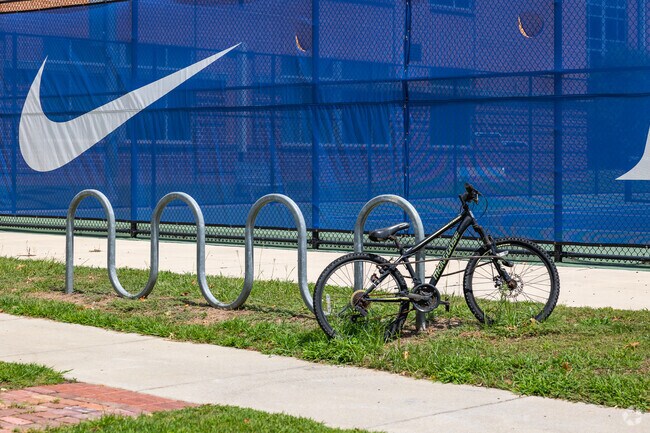 Dreher High School in Columbia has bicycle parking for students.