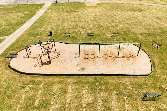 Robertsville Middle School has a small playground with open green space.