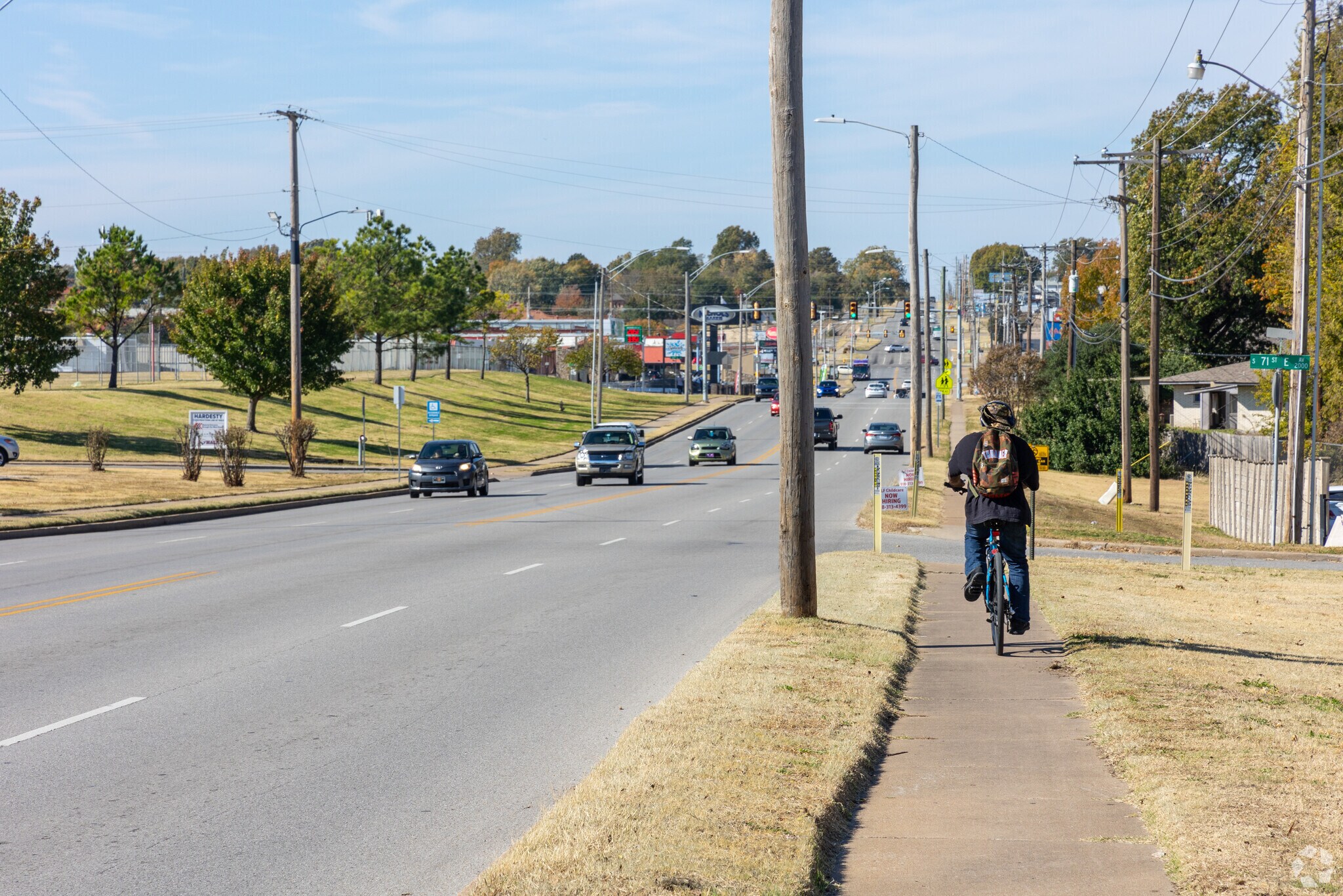 Sidewalks make Layman-Van Acres a safe place to walk and bike.