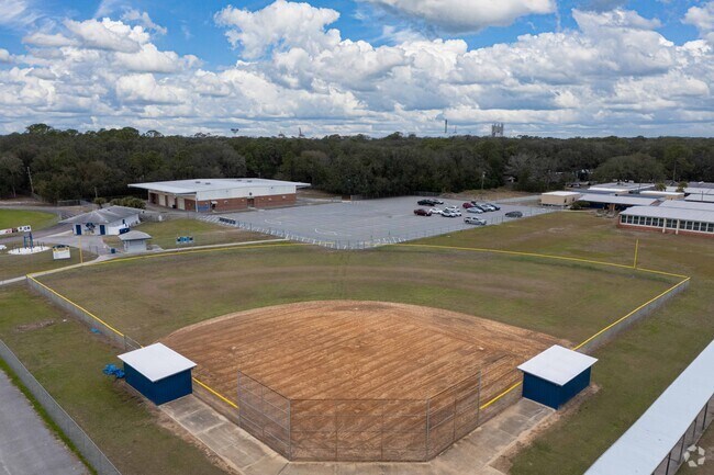 The baseball field at the Fernandina Beach Middle School.