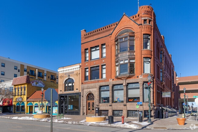 Historic brick and stone buildings house many restaurants, shops, and offices in downtown St. Cloud.