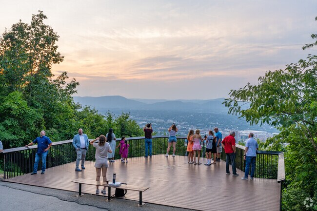 South Roanoke residents and tourists visit Mill Mountain Park and view the city from the star,