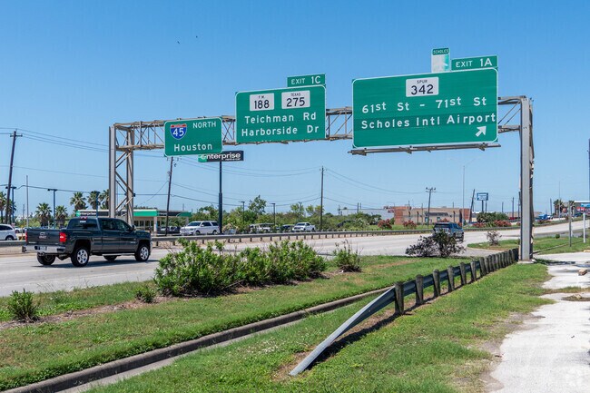 The East End Historic District is just a short drive to the mainland via I-45.