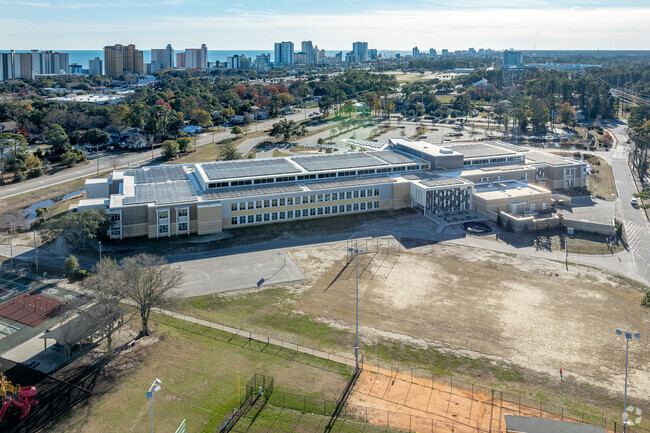 Myrtle Beach Intermediate School has outdoor activity areas for students.