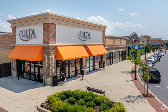 Ulta Beauty sits in the Belmont Shopping Center, popular with Lancaster and Manheim locals.