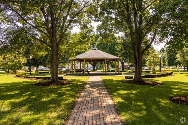 Calvin Spencer Park features a large gazebo for family gatherings in the neighborhood, Marengo
