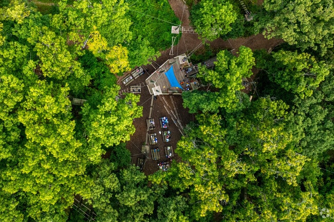 Boundless Adventures is an aerial park open seasonally with ziplines running throughout the trees.