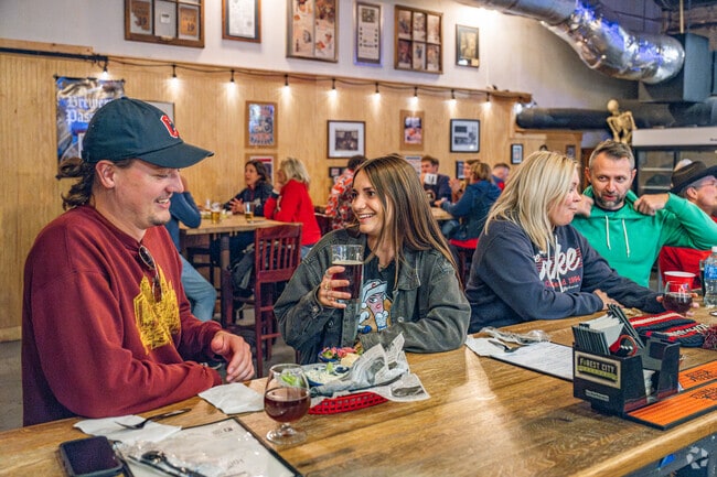Locals from Duck Island often head to Forest City Brewery for craft beer and to socialize.