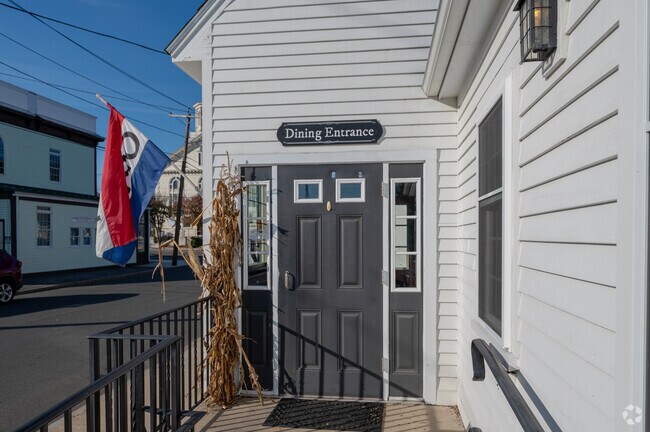 The dining entrance to the Hitchcock Tavern in West Brookfield.