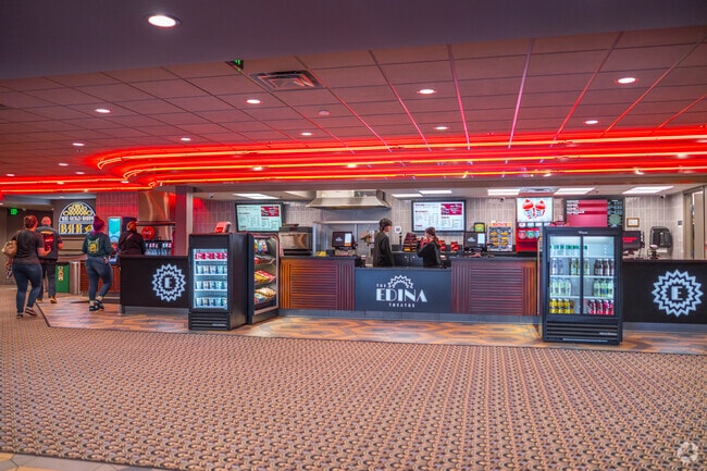 The Edina Theater has a replica gold room bar upstairs.