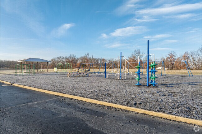 Cuivre Park Elementary School has a very large playground for it's students.