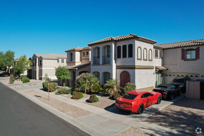 Rows of Mediterranean-syle homes can be found in the Power Ranch neighborhood.