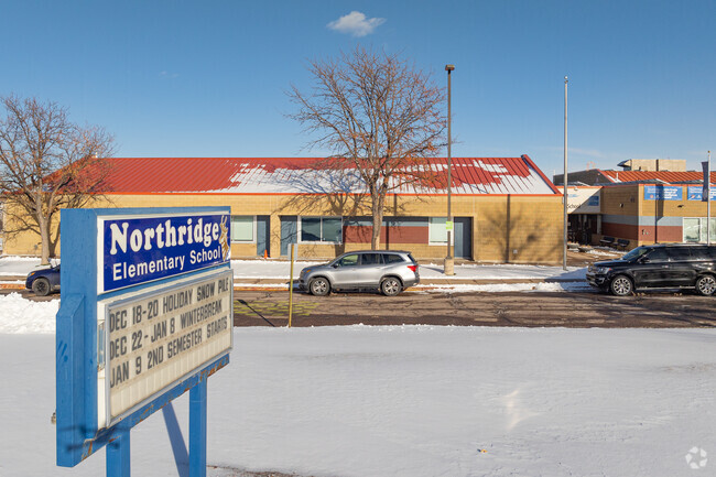 Northridge Elementary School in Highlands Ranch, CO on a winter afternoon.